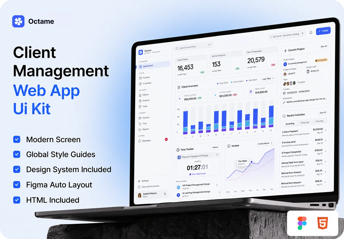 Client Management Web App UI Kit