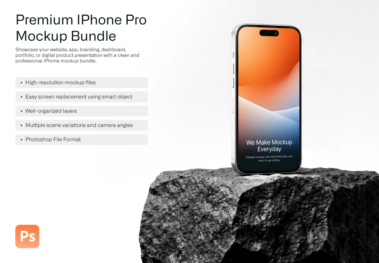 Premium iPhone Pro Mockup Bundle